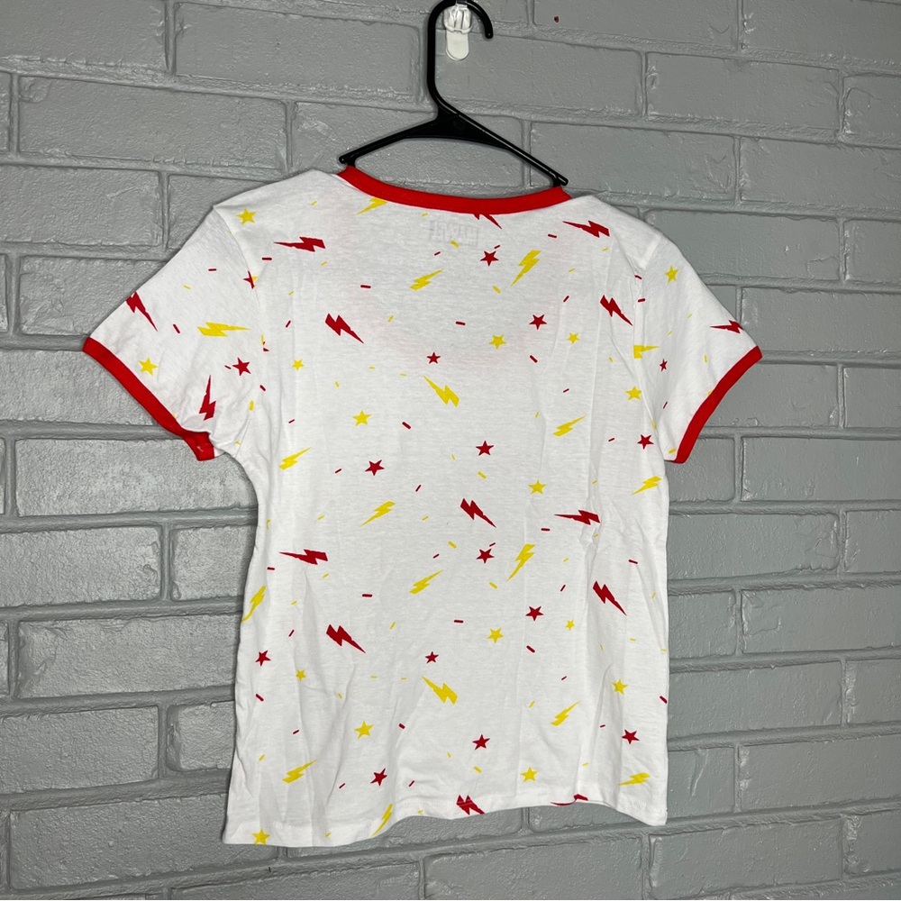 Marvel Comics White Ringer Tee with Red & Yellow Graphics - Picture 6 of 8